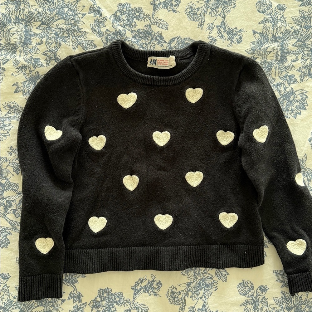 H&M Black Heart Sweater